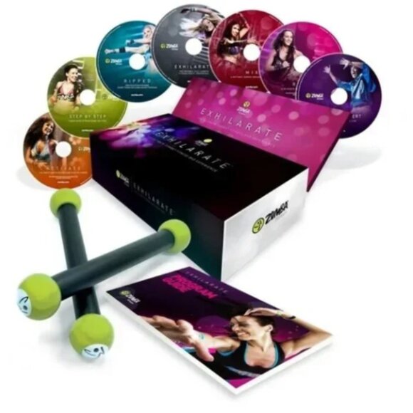 Zumba Fitness Other - Zumba Fitness Exhilerate Workout 7 DVD Set with Toning Sticks